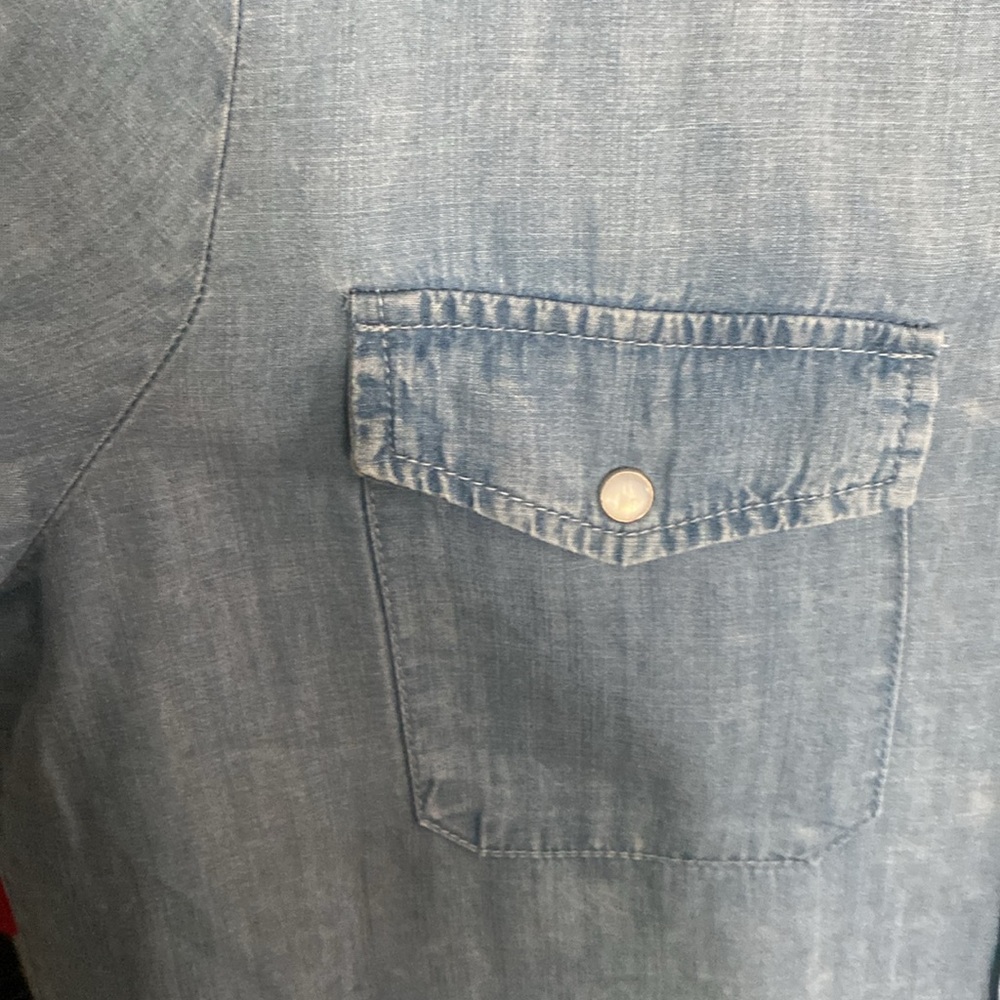 Jane and Delancey Blue Button Down Shirt - Picture 4 of 6